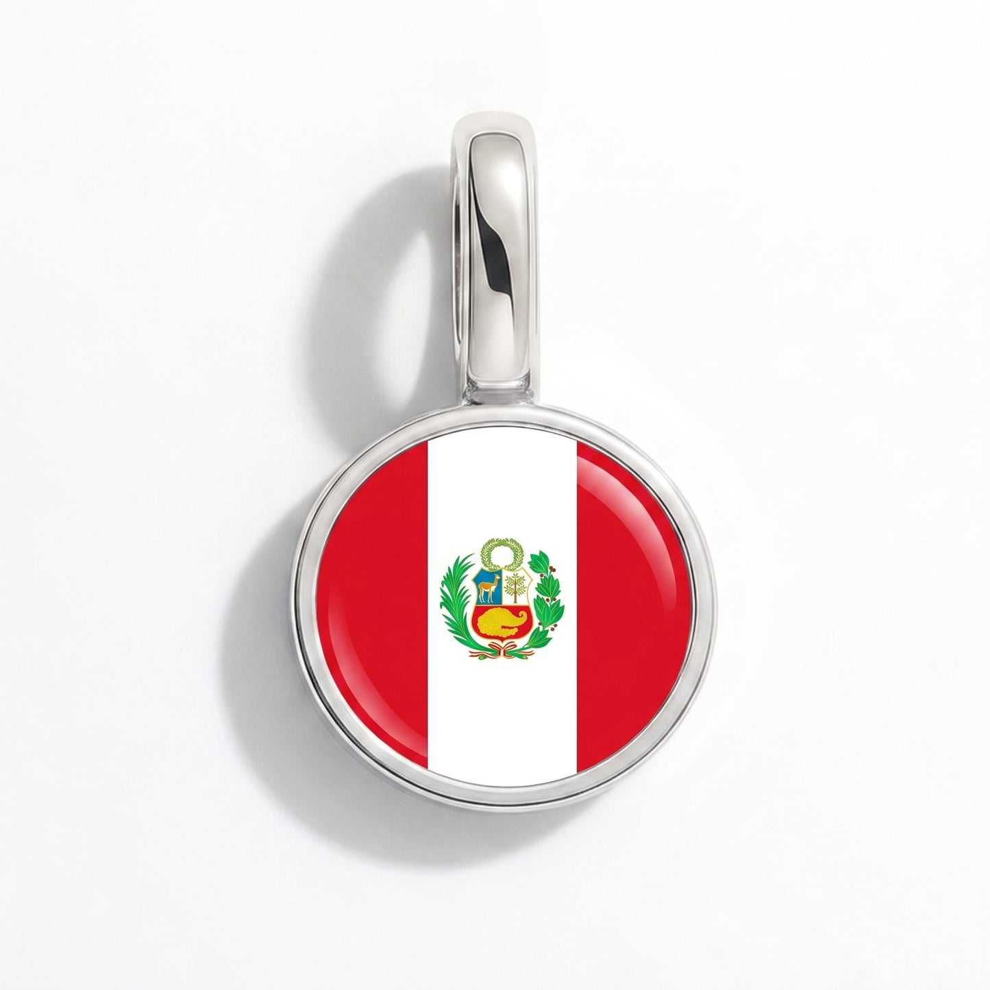 Charm bandera Perú – redonda plata