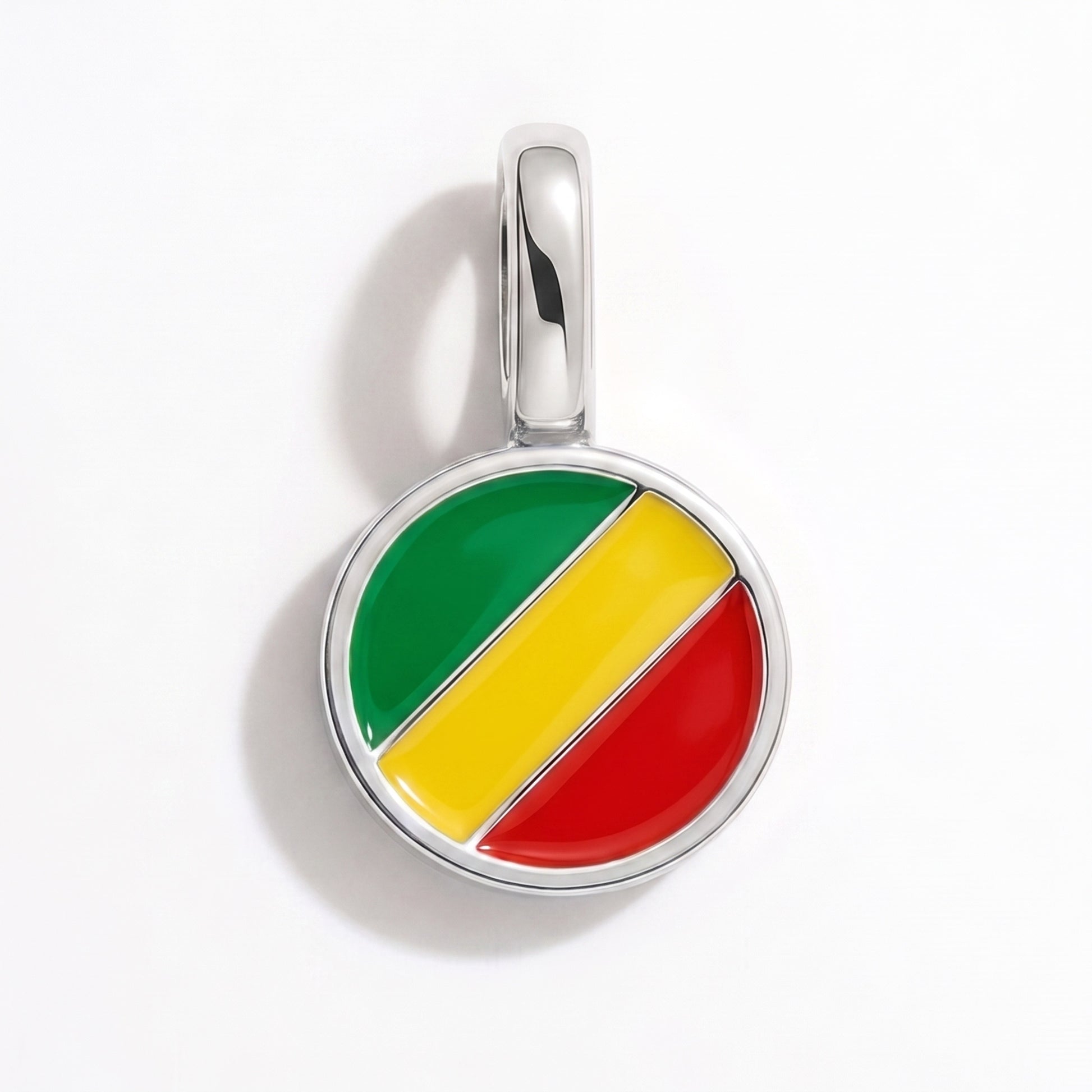 Charm bandera República del Congo – redonda plata
