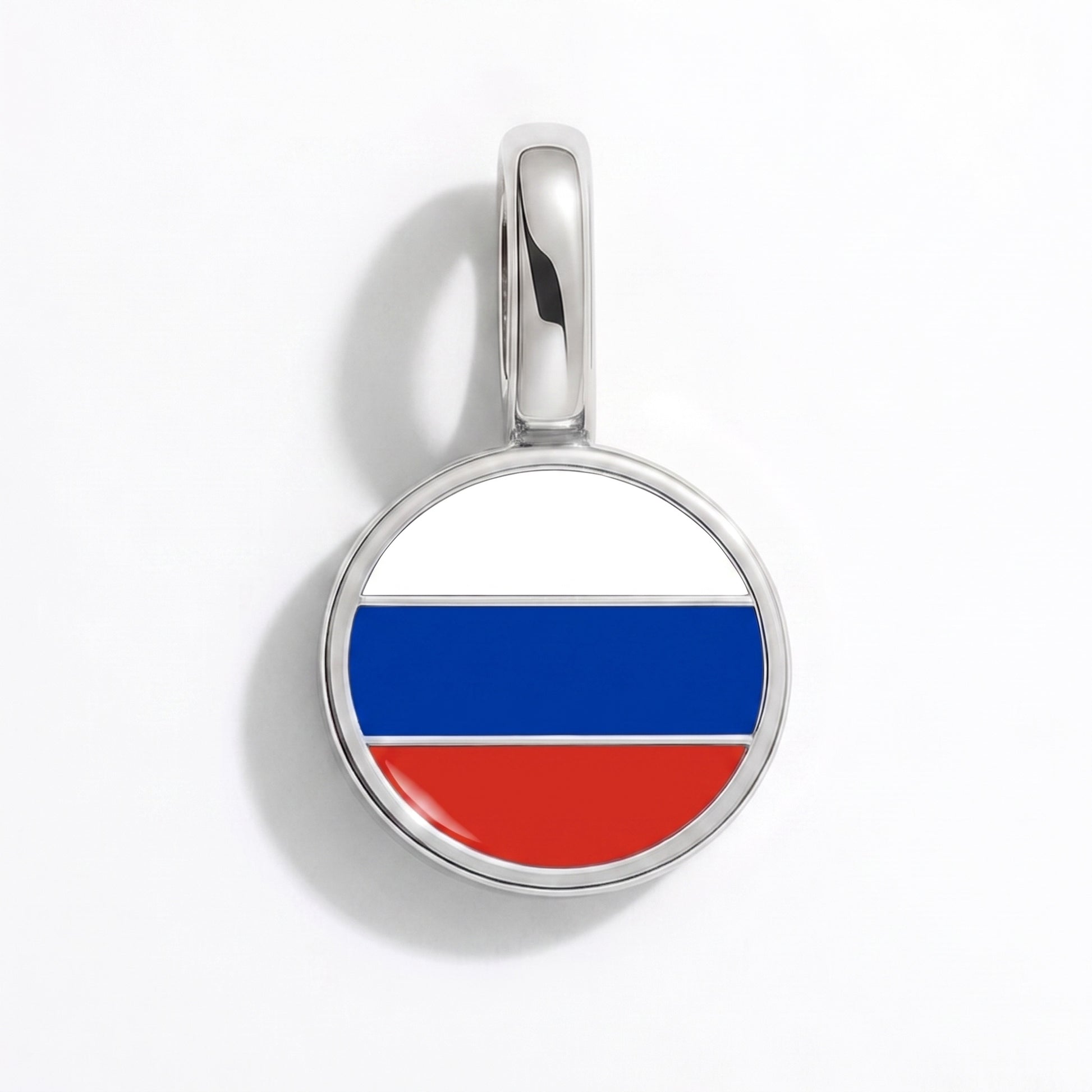 Charm bandera Rusia – redonda plata