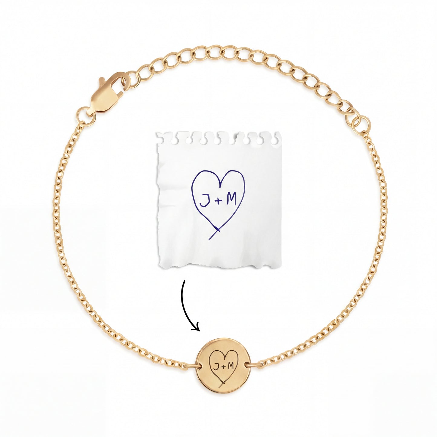 Pulsera personalizada con tu propia escritura/dibujo.