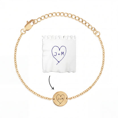 Pulsera personalizada con tu propia escritura/dibujo.