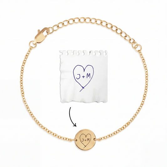 Pulsera personalizada con tu propia escritura/dibujo.