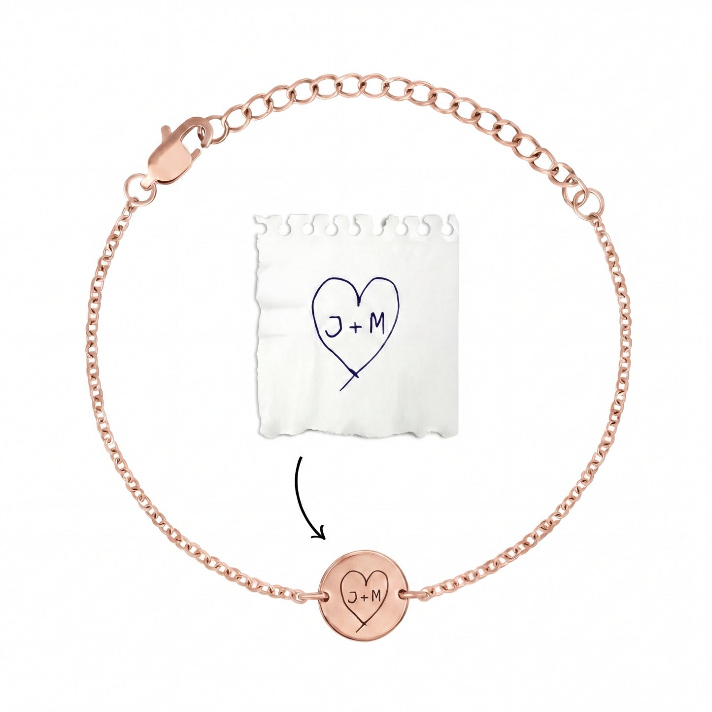 Pulsera personalizada con tu propia escritura/dibujo.