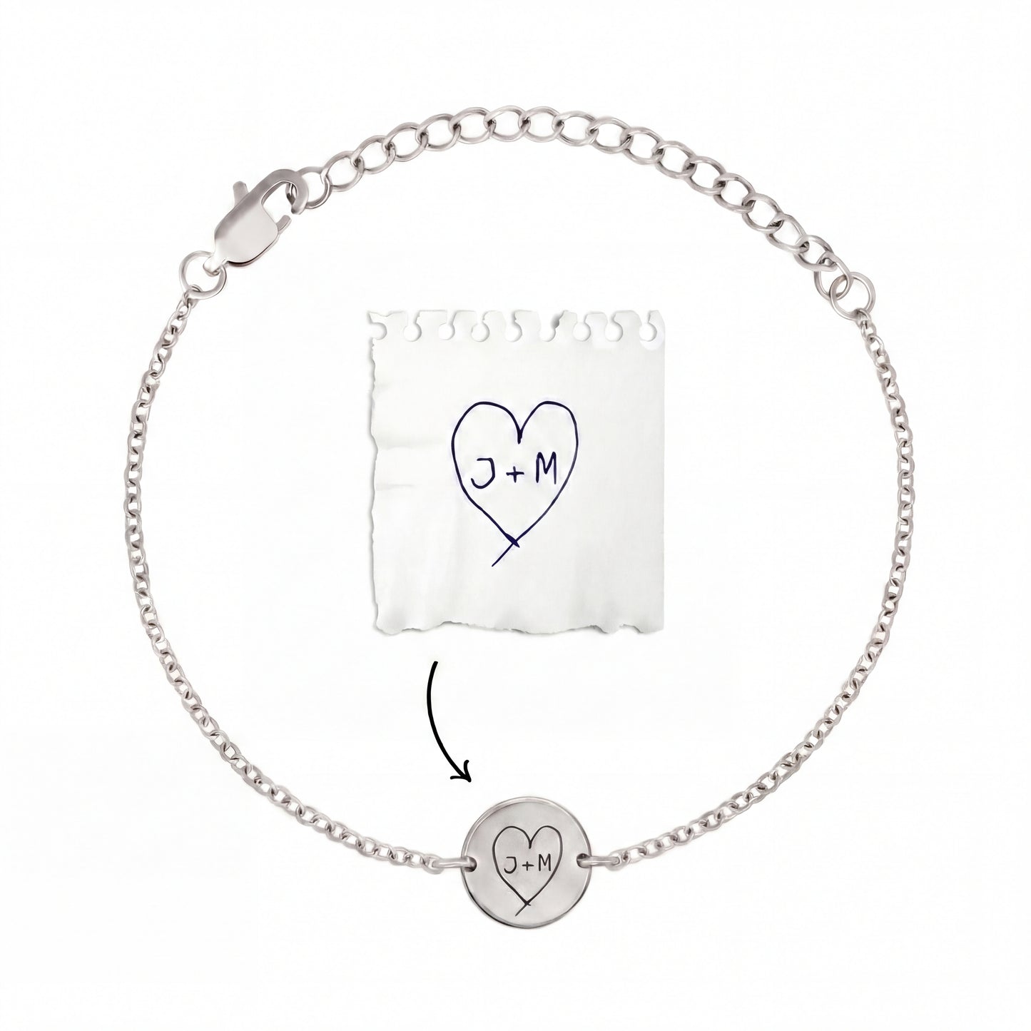 Pulsera personalizada con tu propia escritura/dibujo.