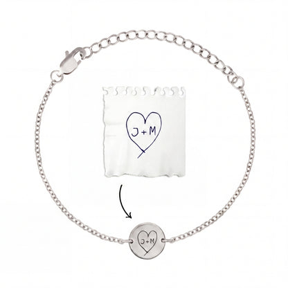 Pulsera personalizada con tu propia escritura/dibujo.