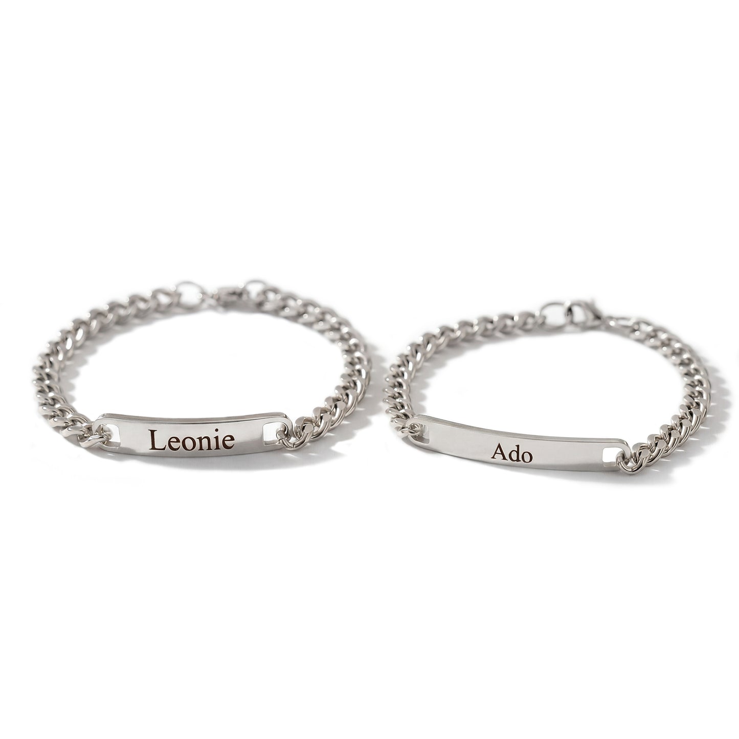 Pulseras de pareja con grabado