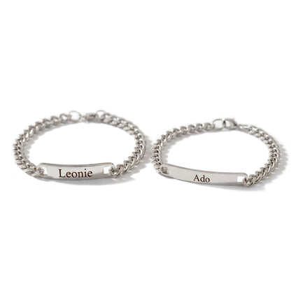 Pulseras de pareja con grabado