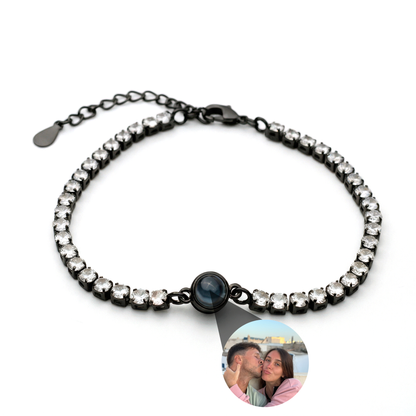 Pulsera con foto personalizada – Tennis Zirconia
