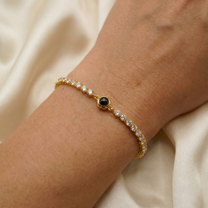 Pulsera con foto personalizada – Tennis Zirconia