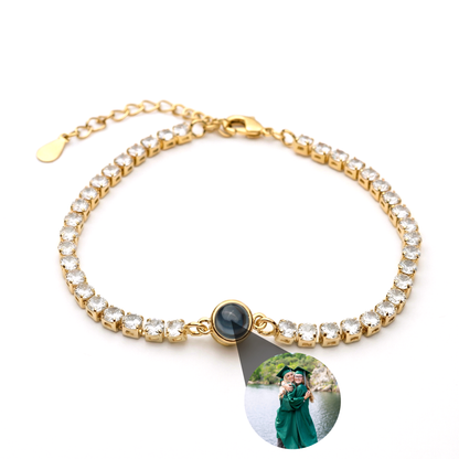 Pulsera con foto personalizada – Tennis Zirconia