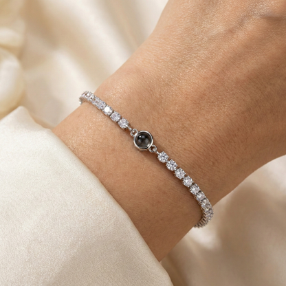 Pulsera con foto personalizada – Tennis Zirconia