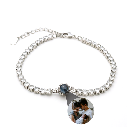 Pulsera con foto personalizada – Tennis Zirconia