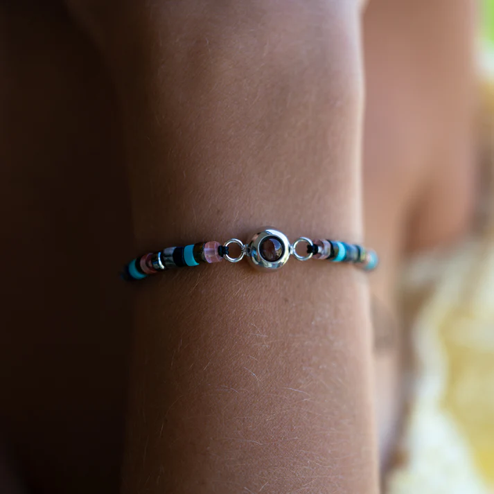 Pulsera con foto personalizada - Piedra Preciosa Heishi