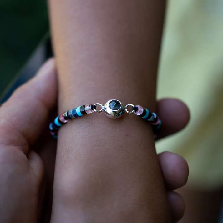 Pulsera con foto personalizada - Piedra Preciosa Heishi