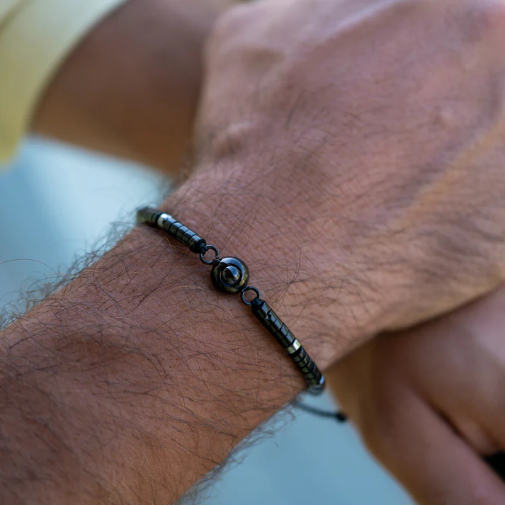 Pulsera con foto personalizada - Piedra Preciosa Heishi