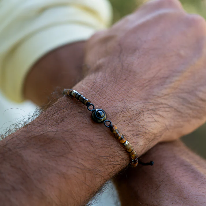 Pulsera con foto personalizada - Piedra Preciosa Heishi