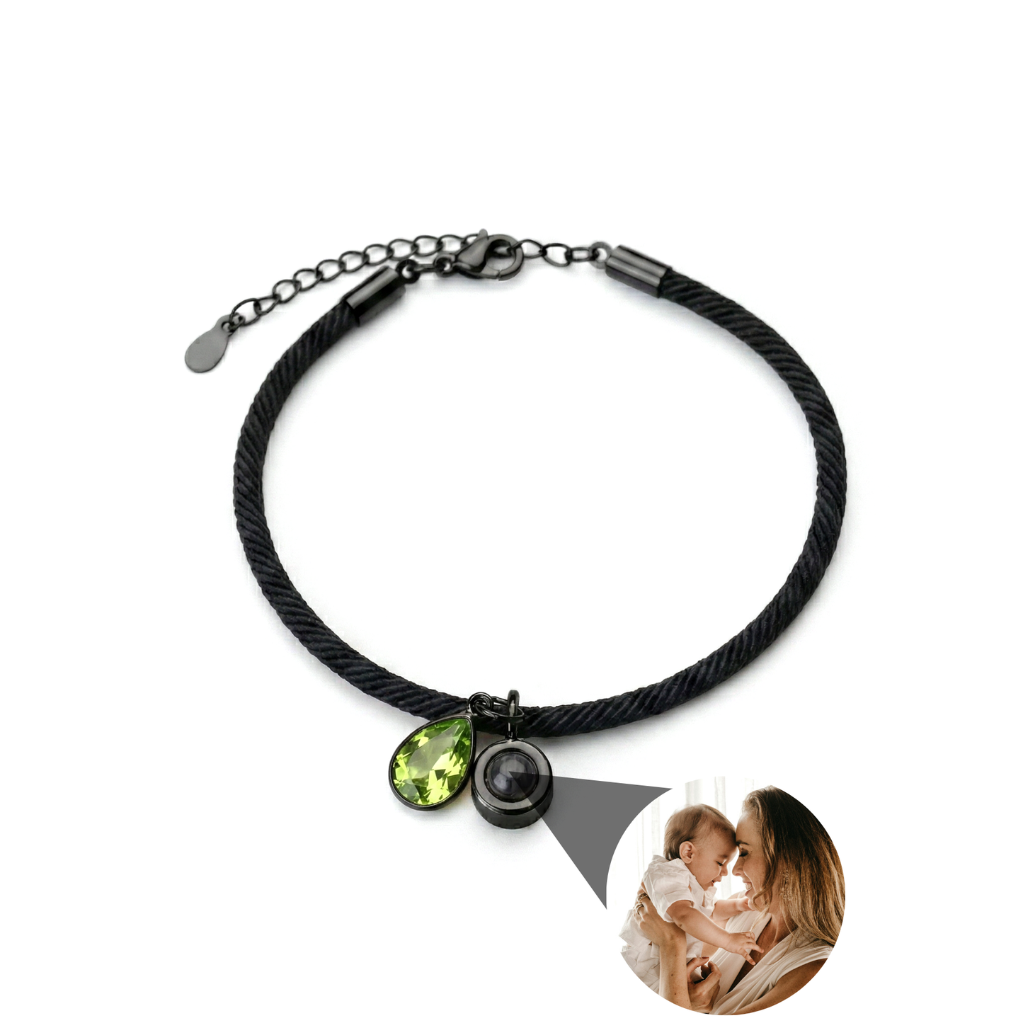 Pulsera con foto personalizada - Essence Piedra de nacimiento