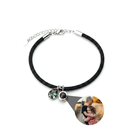 Pulsera con foto personalizada - Essence Piedra de nacimiento