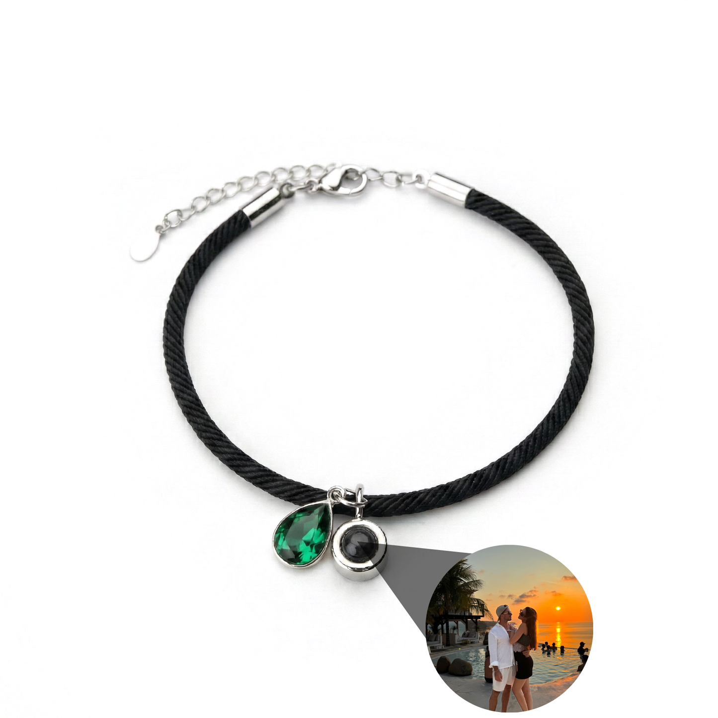 Pulsera con foto personalizada - Essence Piedra de nacimiento