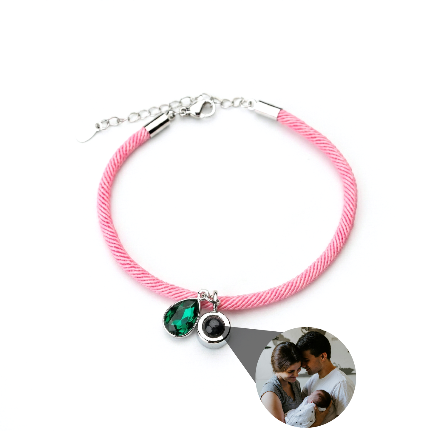Pulsera con foto personalizada - Essence Piedra de nacimiento