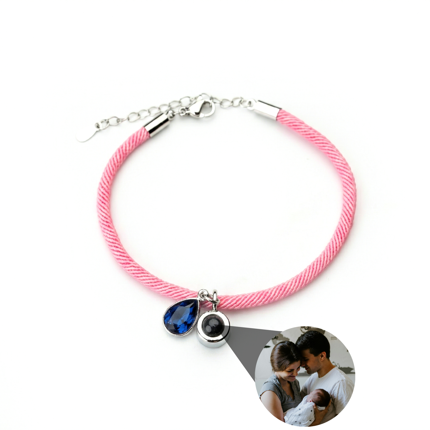 Pulsera con foto personalizada - Essence Piedra de nacimiento