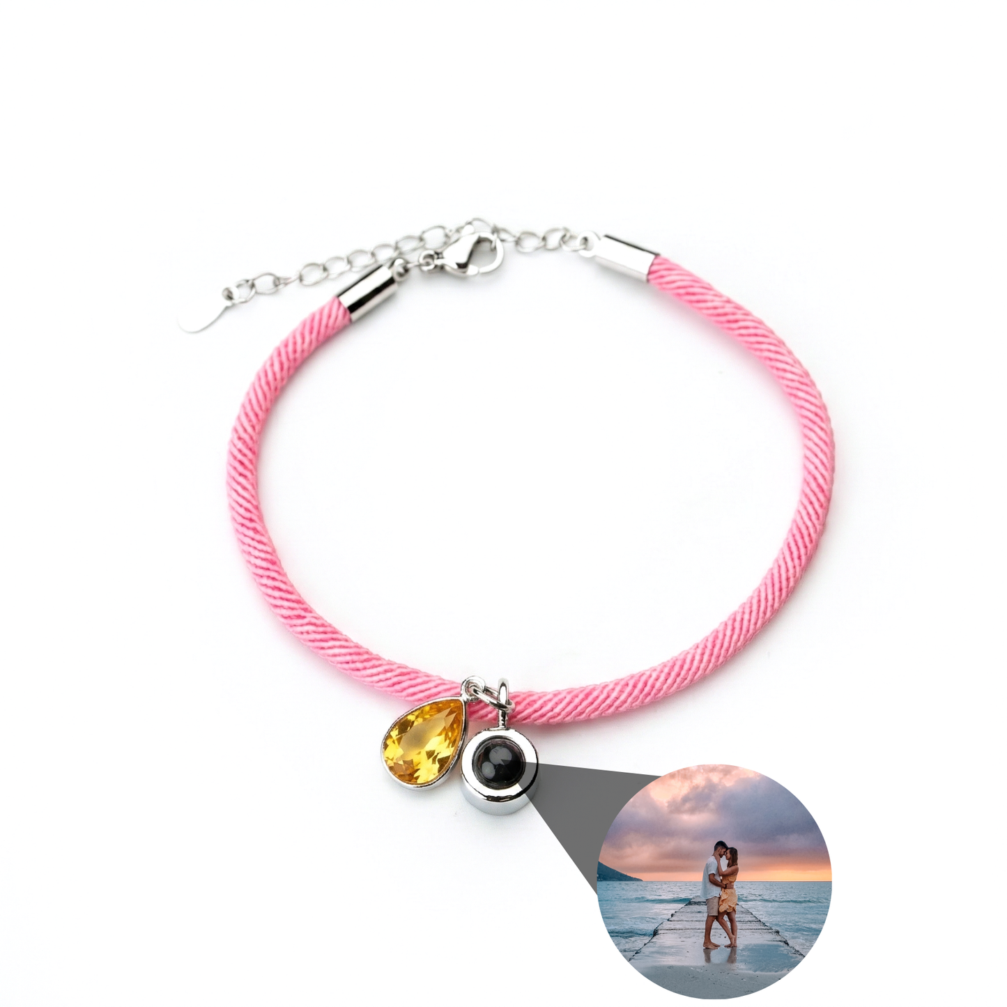 Pulsera con foto personalizada - Essence Piedra de nacimiento