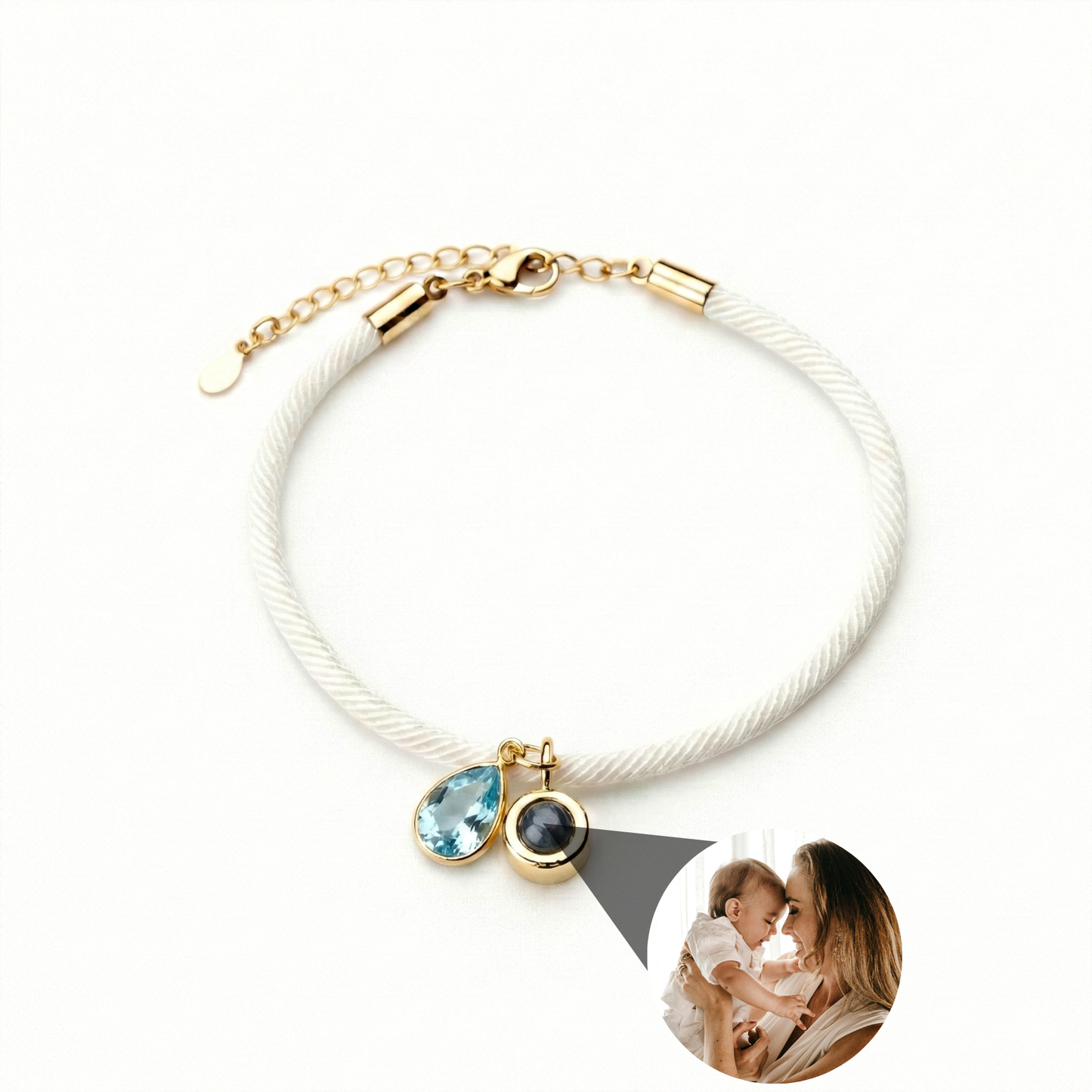 Pulsera con foto personalizada - Essence Piedra de nacimiento