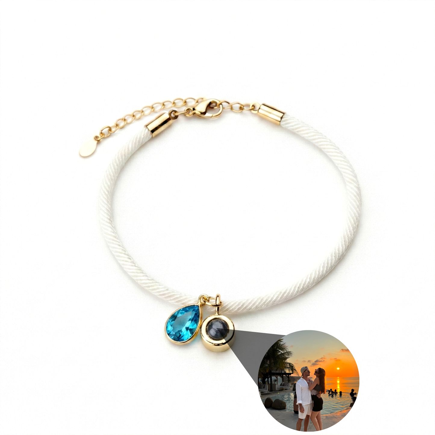 Pulsera con foto personalizada - Essence Piedra de nacimiento