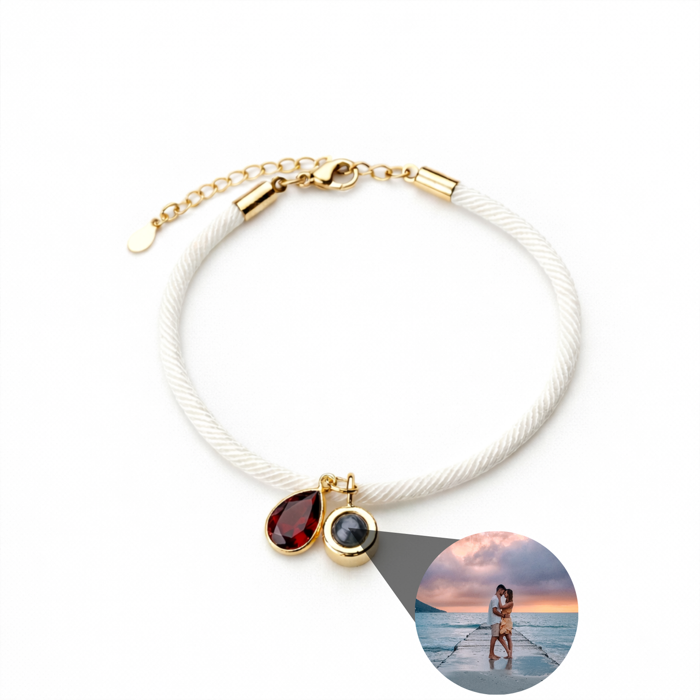 Pulsera con foto personalizada - Essence Piedra de nacimiento