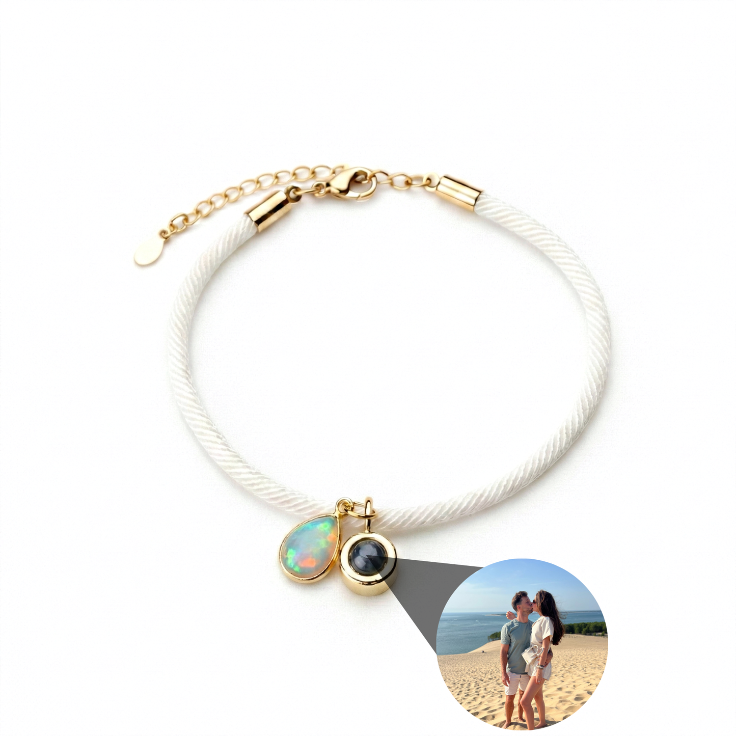 Pulsera con foto personalizada - Essence Piedra de nacimiento