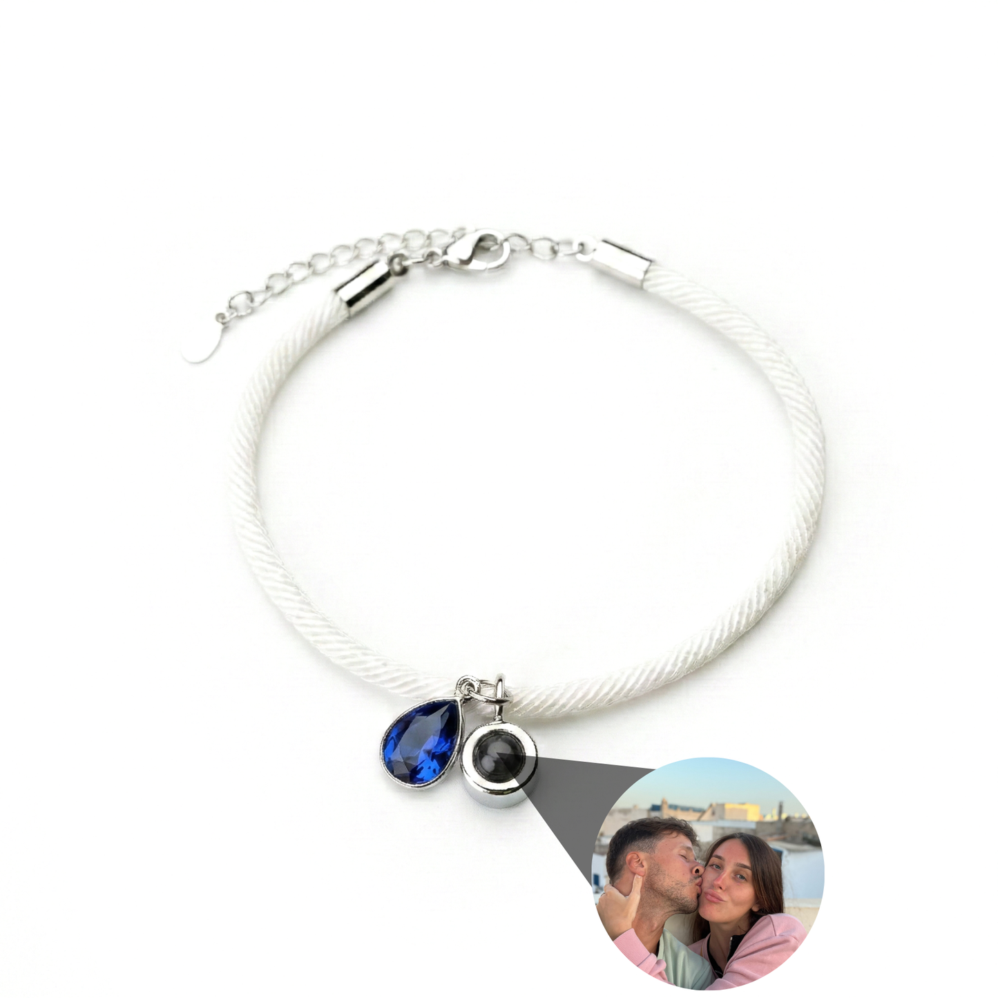 Pulsera con foto personalizada - Essence Piedra de nacimiento