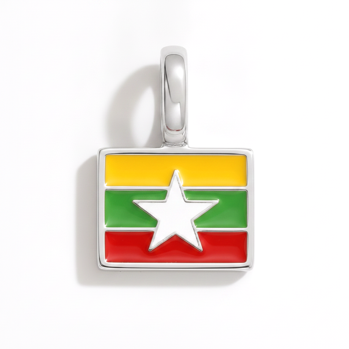 Charm myanmar – square silver
