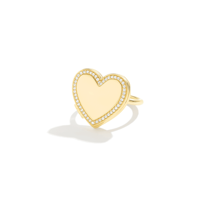 Anillo Medallón con Foto - Corazón
