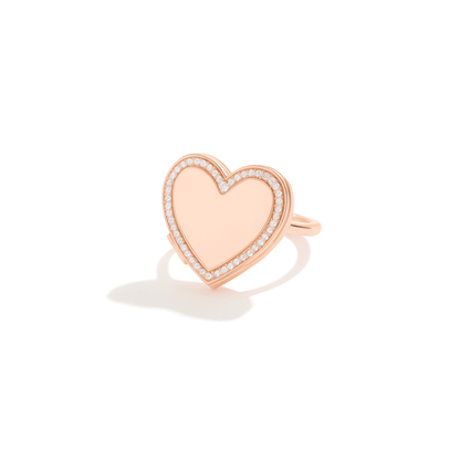 Anillo Medallón con Foto - Corazón