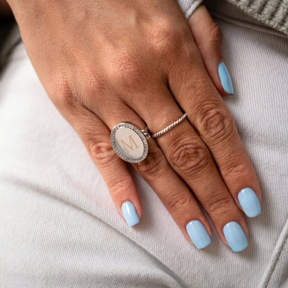 Anillo Medallón con Foto - Ovalado