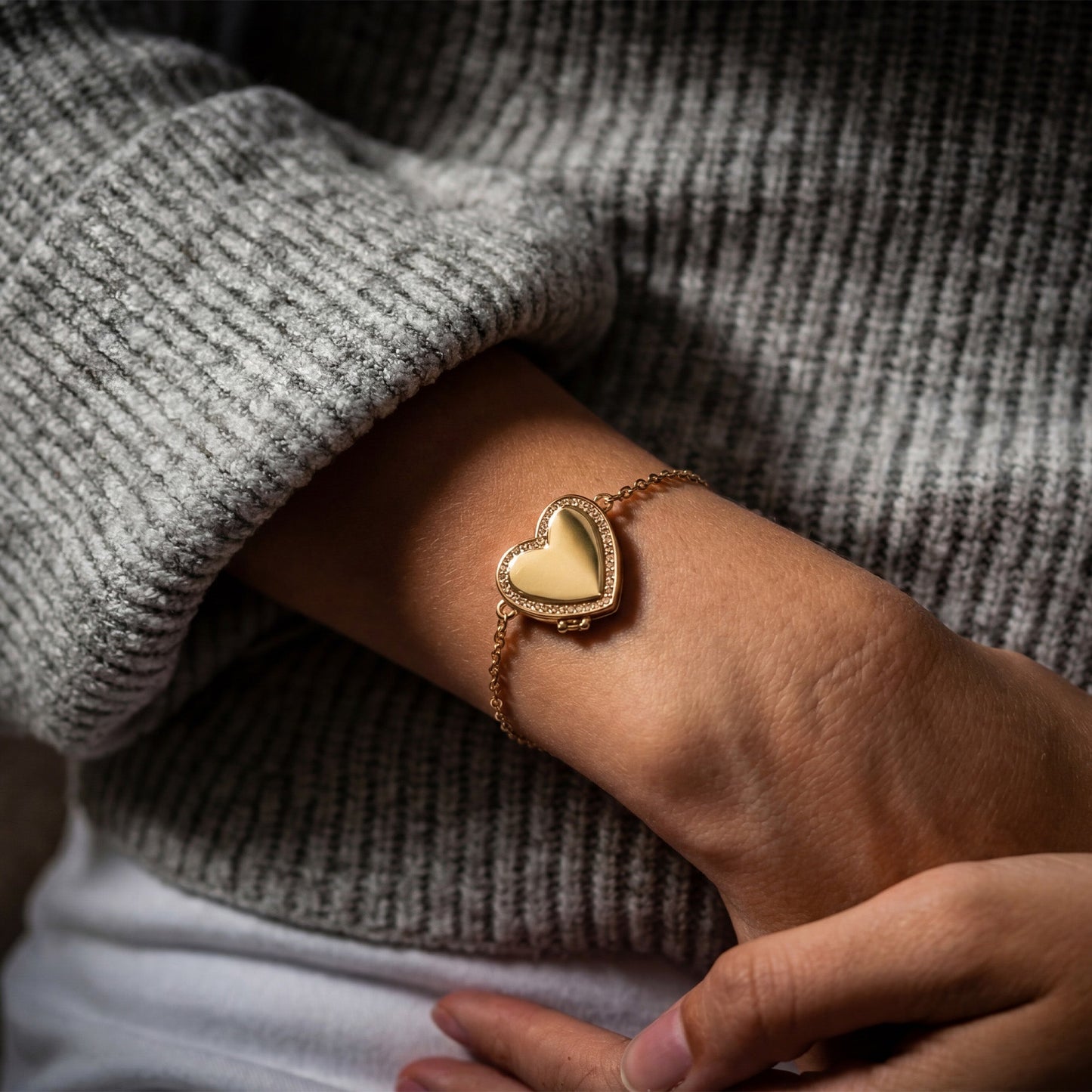 Pulsera Medallón con Foto - Corazón