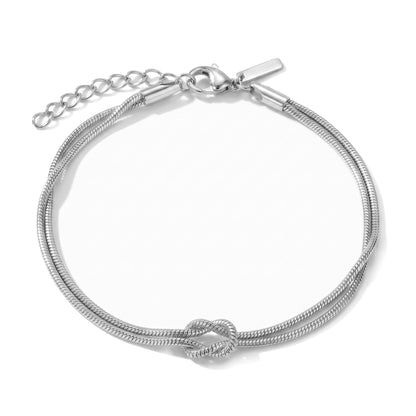 Pulsera de nudo eterno – plata – vista 6