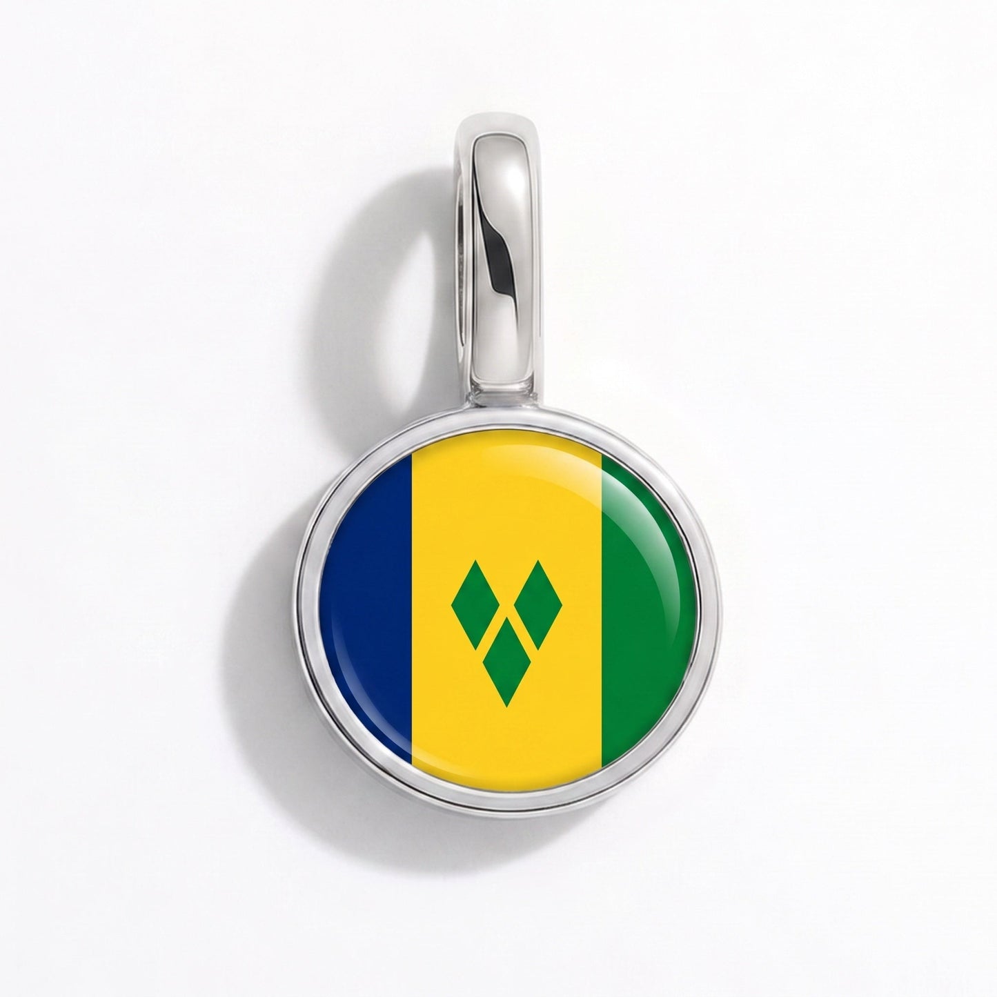 Charm bandera San Vicente y las Granadinas – rectangular plata