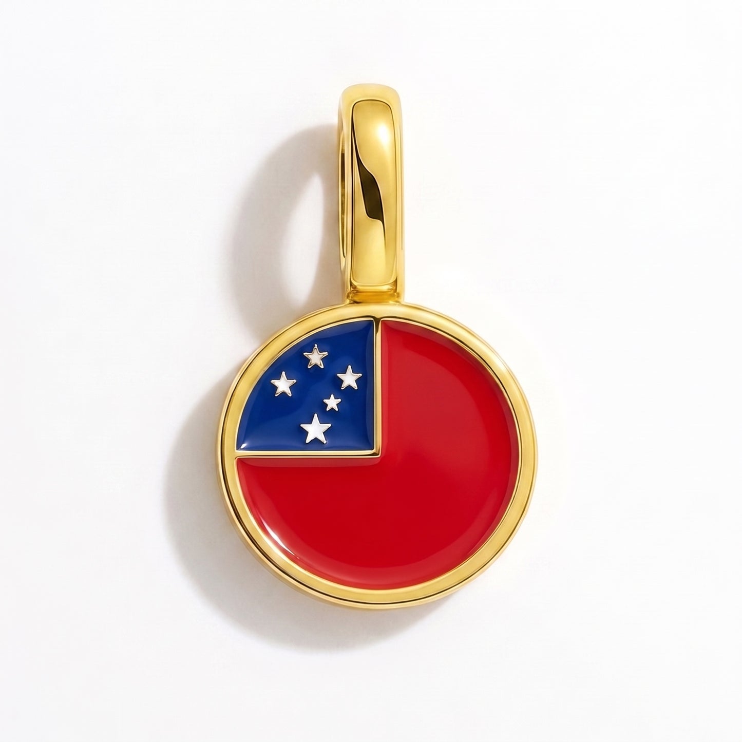 Charm bandera Samoa – redonda oro