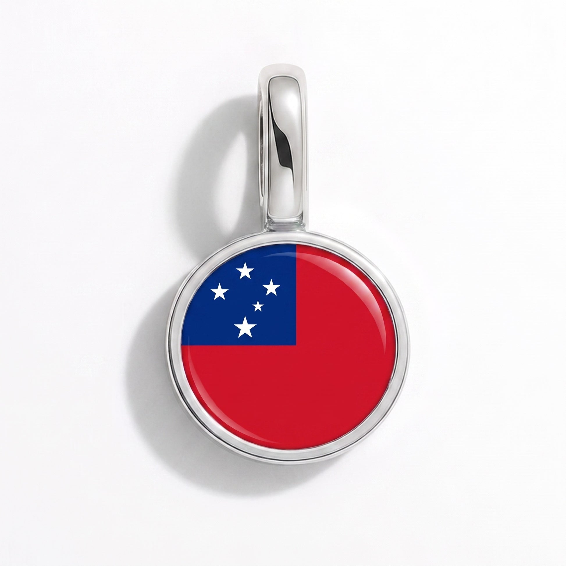 Charm bandera Samoa – redonda plata