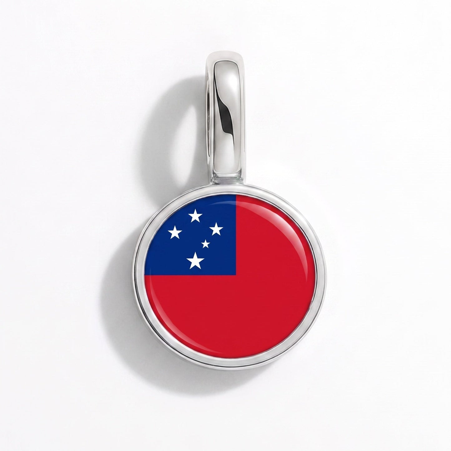 Charm bandera Samoa – rectangular plata