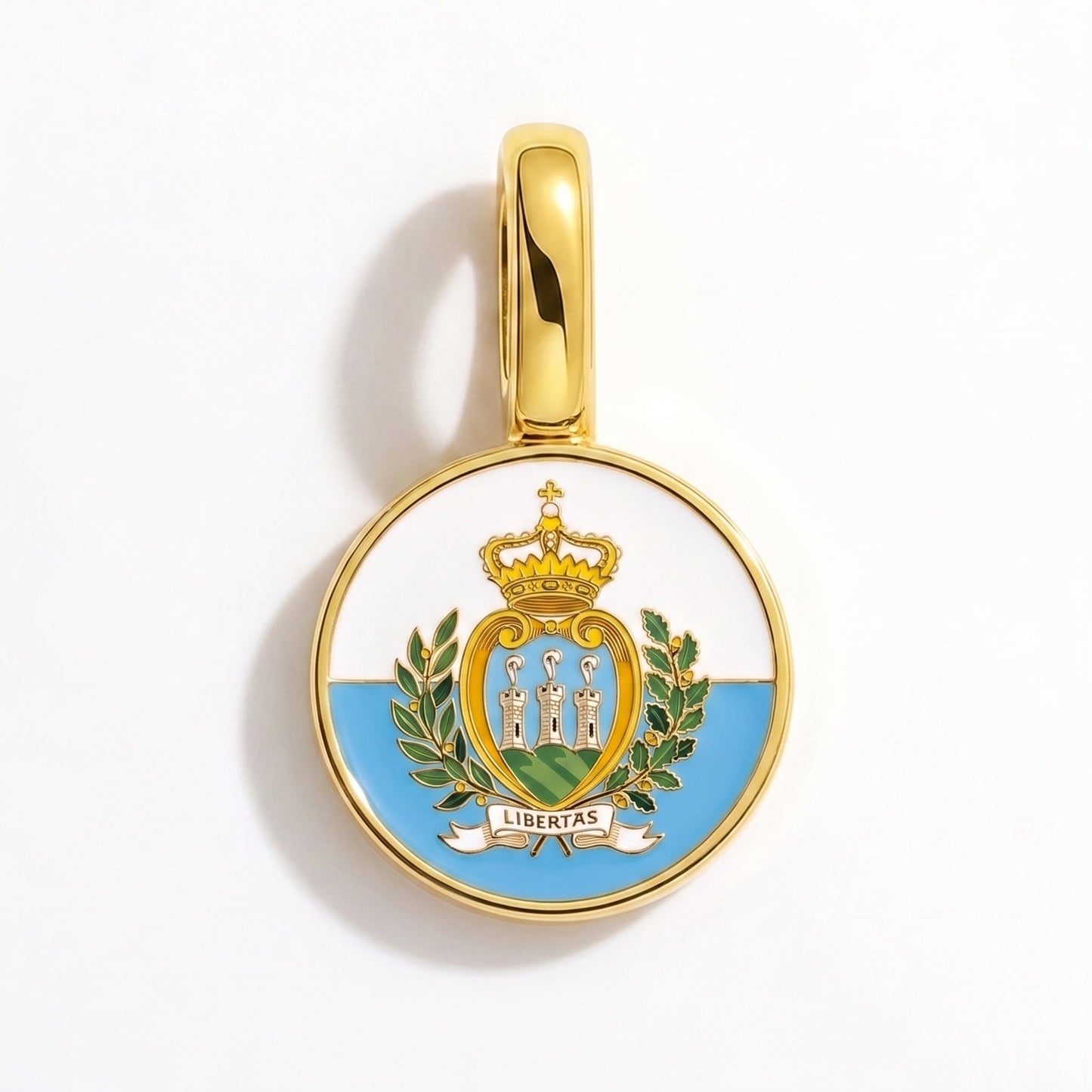 Charm bandera San Marino – rectangular oro