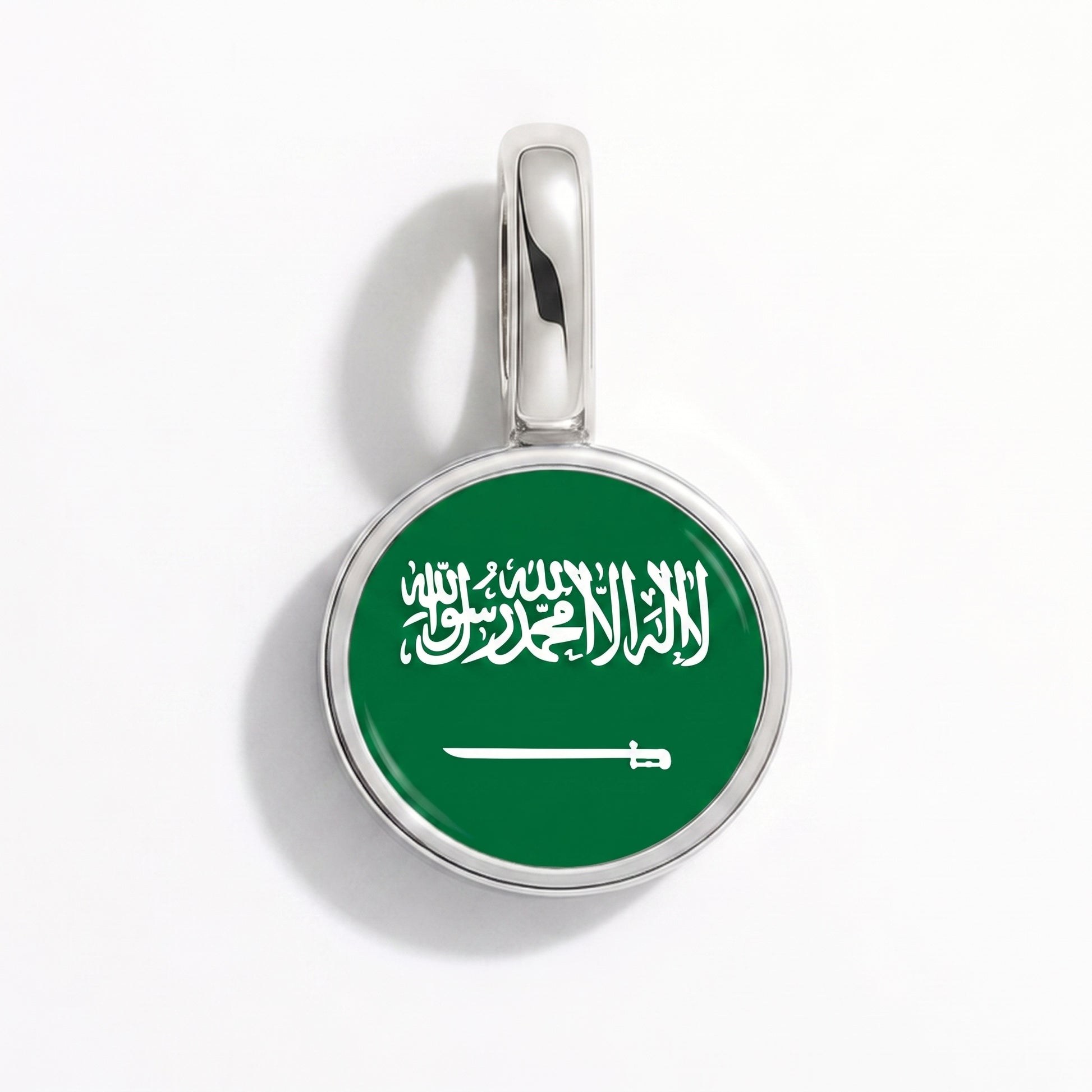 Charm bandera Arabia Saudita – redonda plata