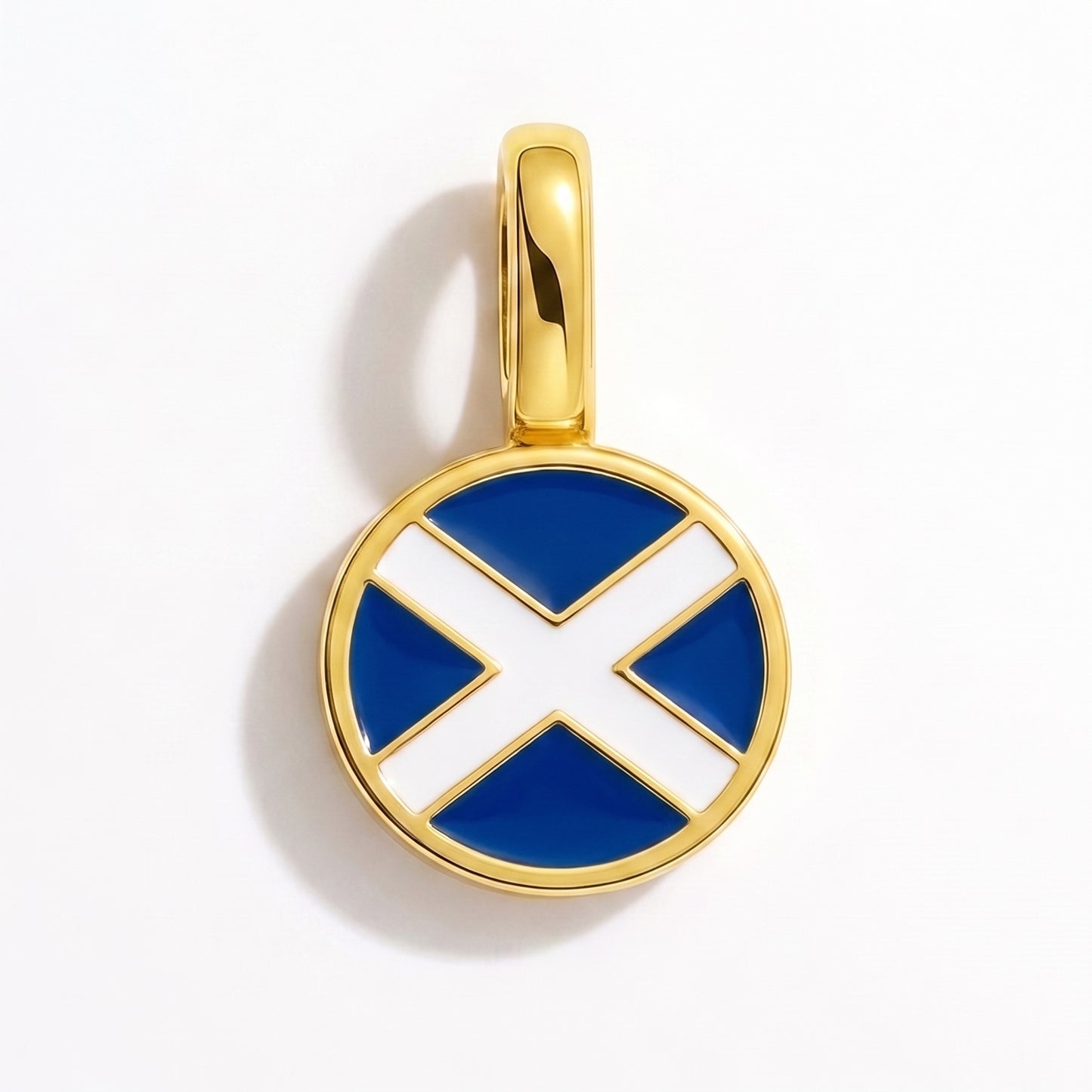 Charm bandera Escocia – redonda oro