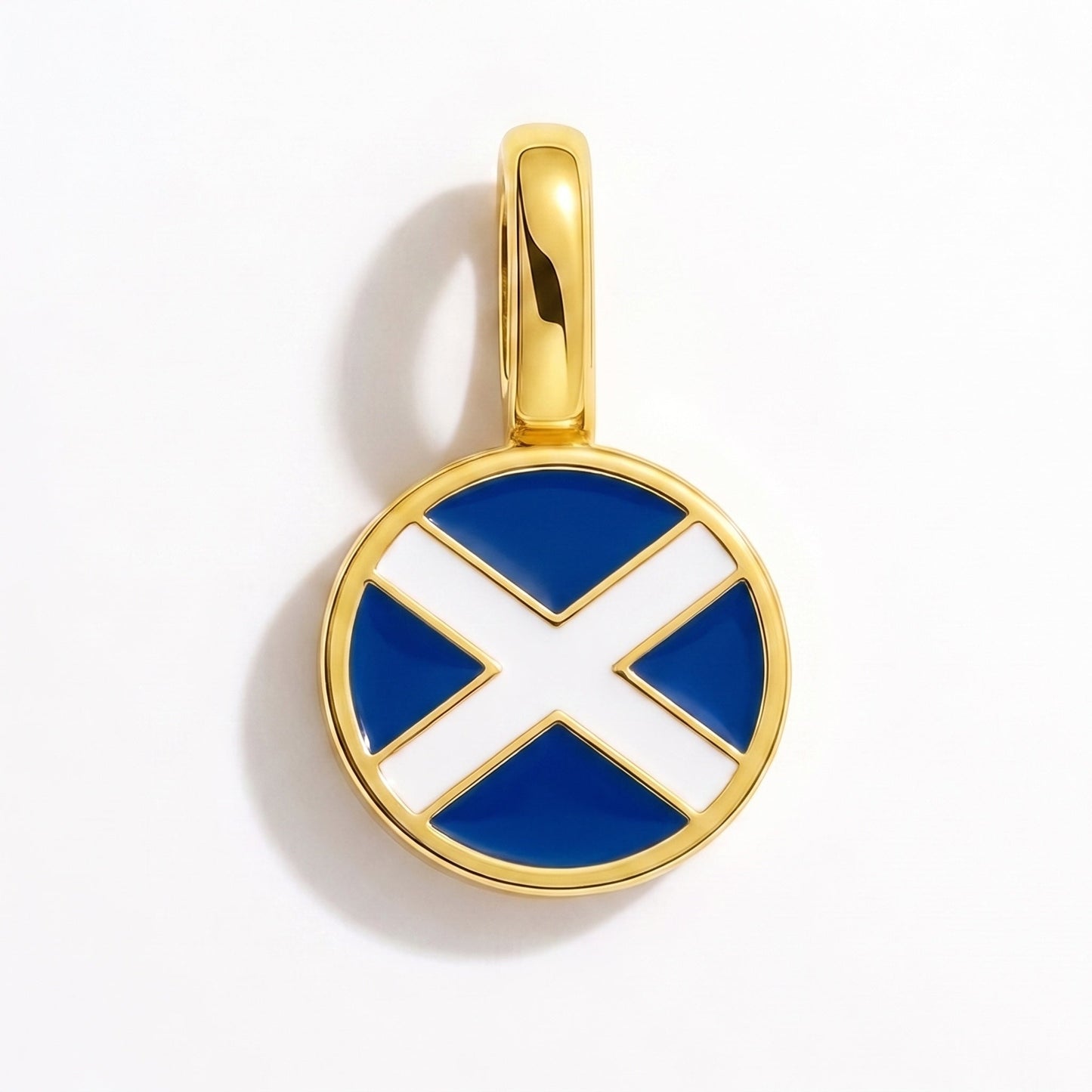 Charm bandera Escocia – rectangular oro