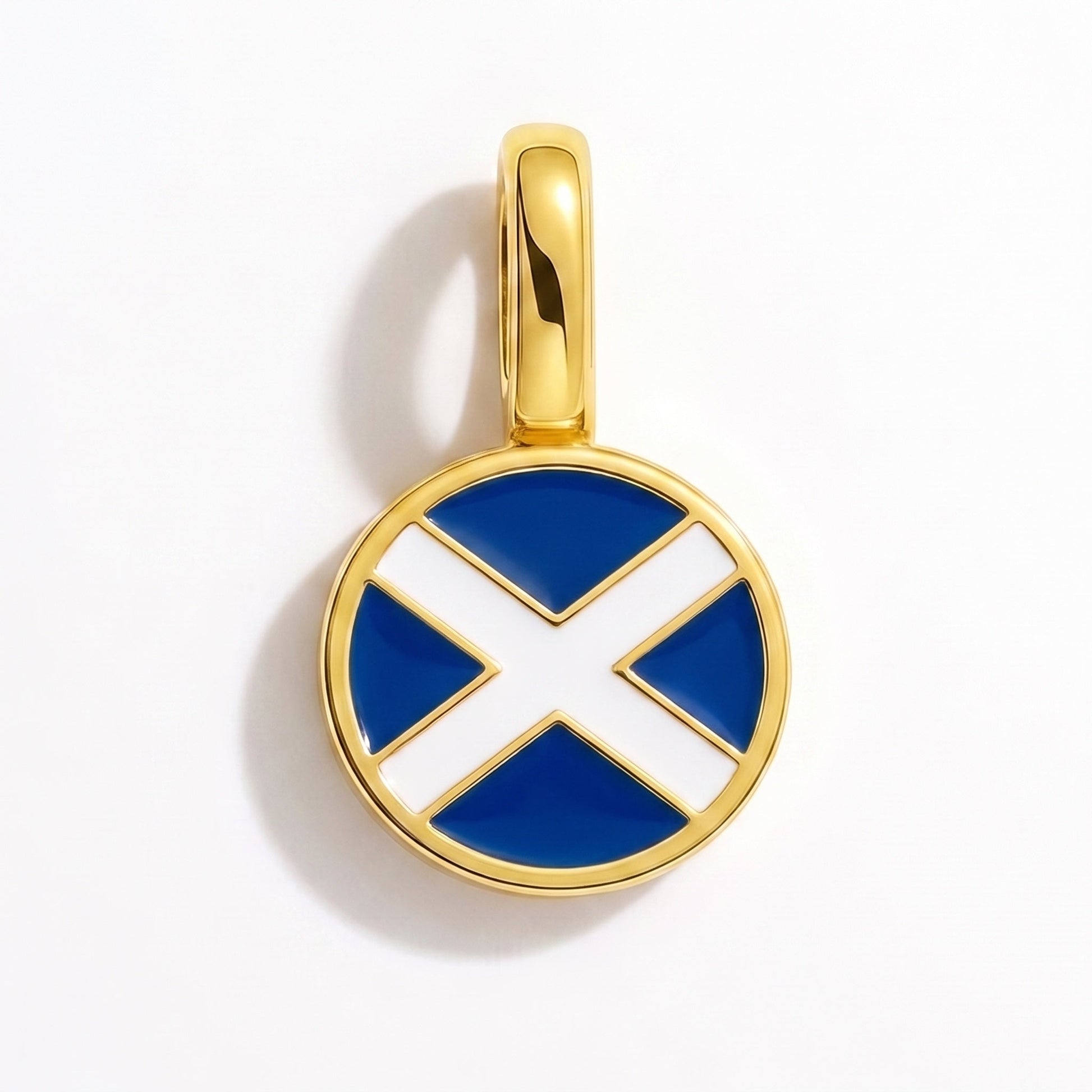 Charm bandera Escocia – rectangular oro