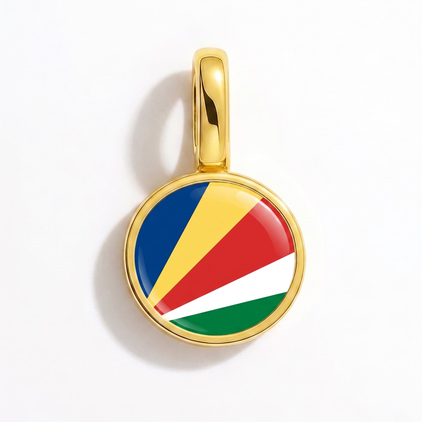 Charm bandera Seychelles – redonda oro