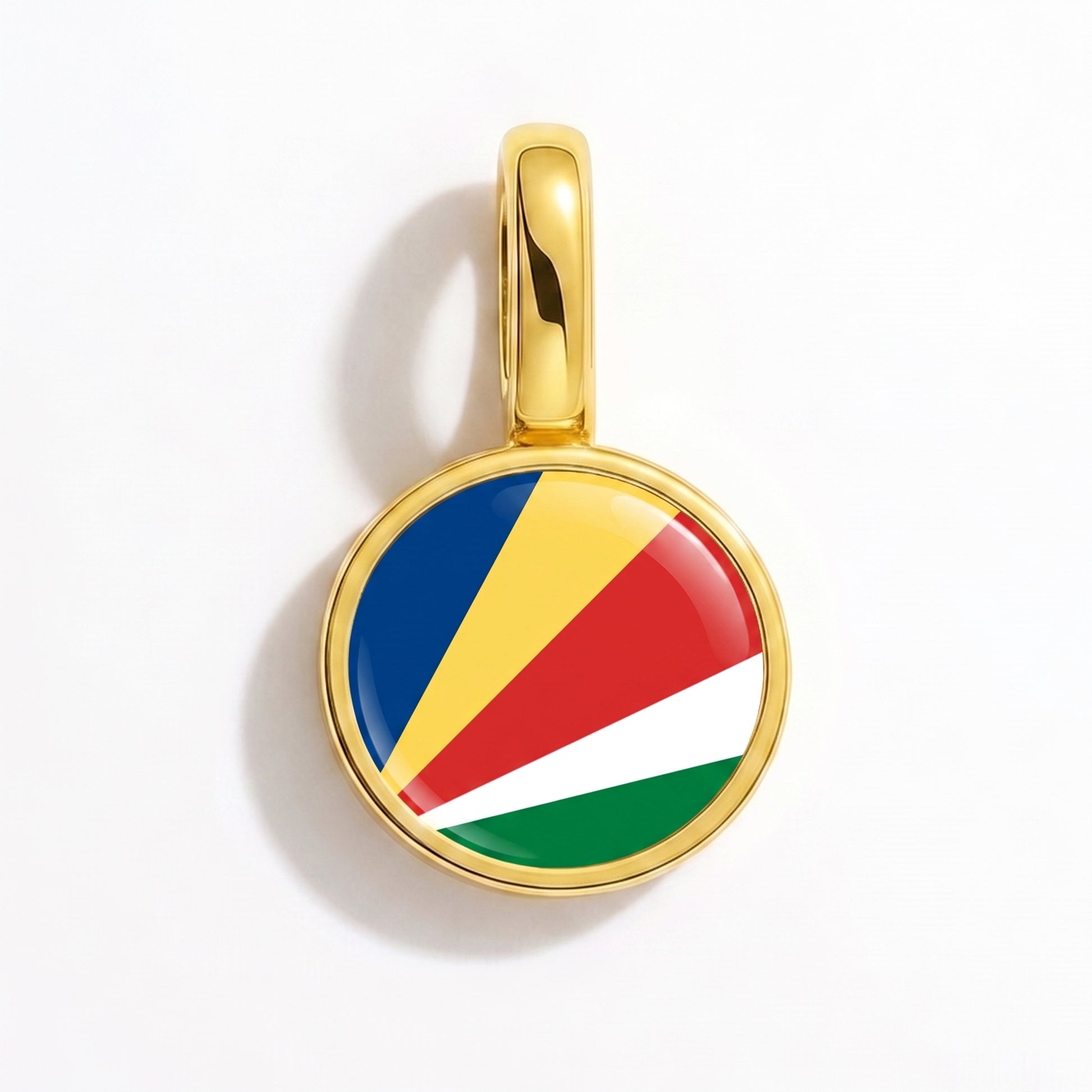 Charm bandera Seychelles – redonda oro