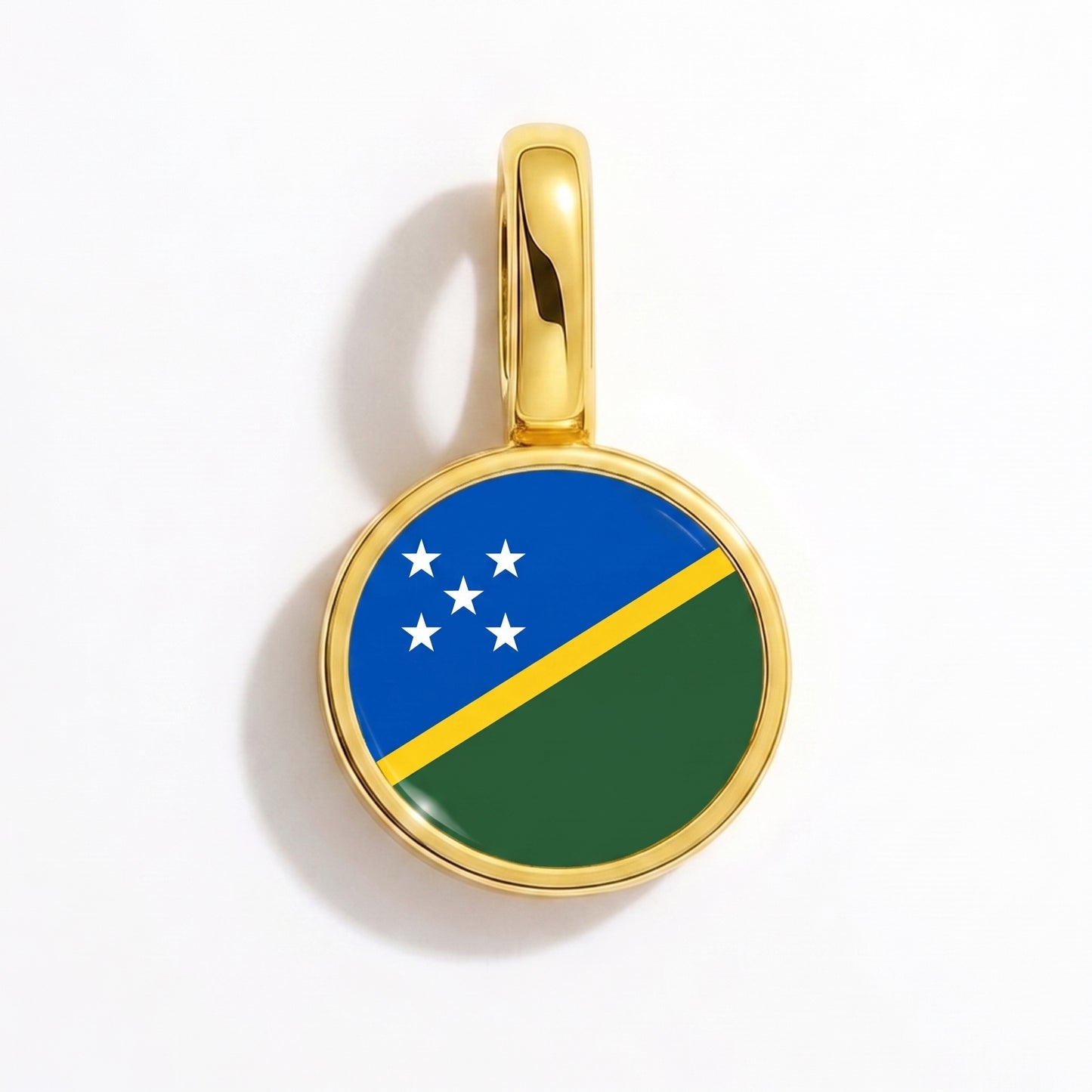 Charm bandera Islas Salomón – redonda oro