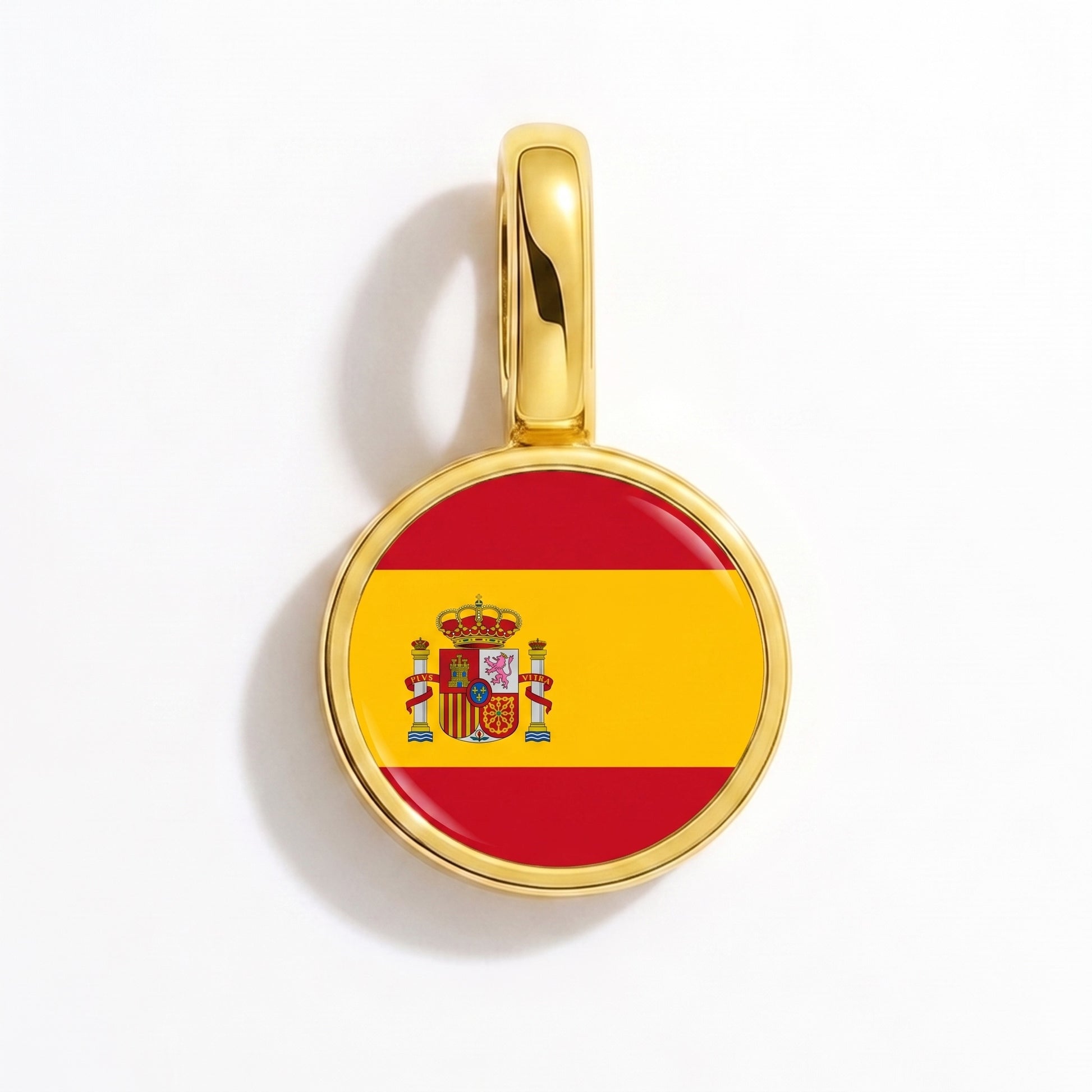 Charm bandera España – redonda oro